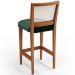 Banqueta Alta Para Cozinha Encosto em Tela Branco Zion L02 Facto Verde Musgo - Lyam Decor