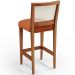 Banqueta Alta Para Cozinha Encosto em Tela Branco Zion L02 Tecido Terracota - Lyam Decor