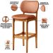 Banqueta Alta Para Cozinha Madeira Fixa Betta L02 Imbuia Couríssimo Camel - Lyam Decor