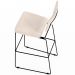 Banqueta Alta Para Cozinha Sala De Jantar Base Em Aço Fixa Allana L02 Suede Bege - Lyam Decor