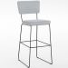 Banqueta Alta Para Cozinha Sala De Jantar Base Em Aço Fixa Allana L02 Suede Cinza - Lyam Decor