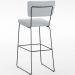 Banqueta Alta Para Cozinha Sala De Jantar Base Em Aço Fixa Allana L02 Suede Cinza - Lyam Decor