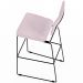Banqueta Alta Para Cozinha Sala De Jantar Base Em Aço Fixa Allana L02 Suede Rosê - Lyam Decor