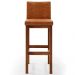 Banqueta Alta Para Cozinha Sala De Jantar Fixa Alya L02 Couríssimo Camel - Lyam Decor