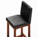 Banqueta Alta Para Cozinha Sala De Jantar Fixa Alya L02 Couríssimo Preto - Lyam Decor