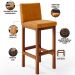 Banqueta Alta Para Cozinha Sala De Jantar Fixa Alya L02 Couríssimo Whisky - Lyam Decor