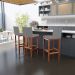 Banqueta Alta Para Cozinha Sala De Jantar Fixa Alya L02 Facto Cinza - Lyam Decor