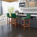 Banqueta Alta Para Cozinha Sala De Jantar Fixa Alya L02 Facto Verde Musgo - Lyam Decor