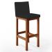 Banqueta Alta Para Cozinha Sala De Jantar Fixa Alya L02 Suede Preto - Lyam Decor