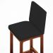 Banqueta Alta Para Cozinha Sala De Jantar Fixa Alya L02 Suede Preto - Lyam Decor