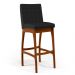 Banqueta Alta Para Cozinha Sala De Jantar Fixa Mila B04 Facto Preto Fosco - Lyam Decor