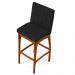 Banqueta Alta Para Cozinha Sala De Jantar Fixa Mila B04 Facto Preto Fosco - Lyam Decor