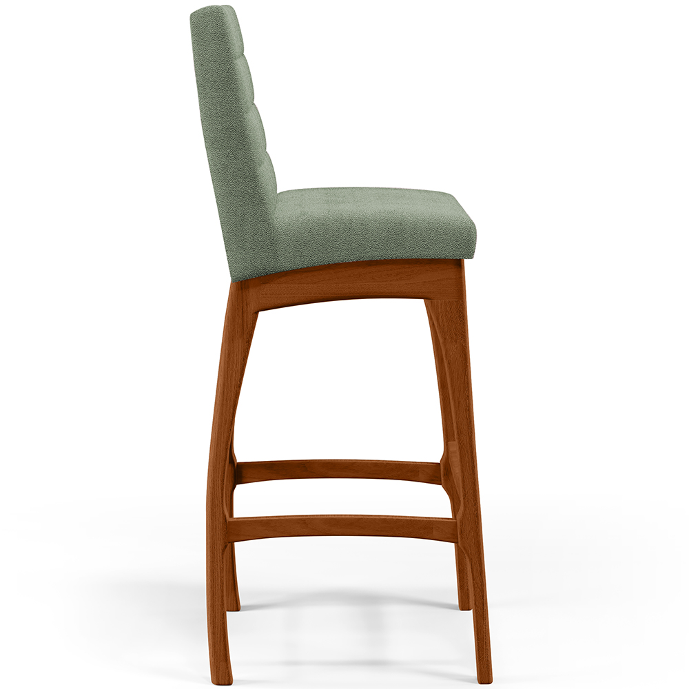 Banqueta Alta Para Cozinha Sala De Jantar Fixa Mila L02 Bouclê Oliva - Lyam Decor