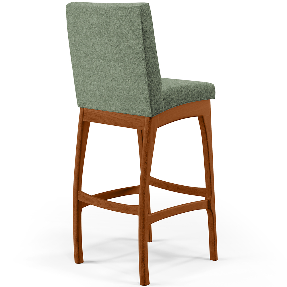 Banqueta Alta Para Cozinha Sala De Jantar Fixa Mila L02 Bouclê Oliva - Lyam Decor