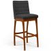 Banqueta Alta Para Cozinha Sala De Jantar Fixa Mila L02 Bouclê Preto - Lyam Decor