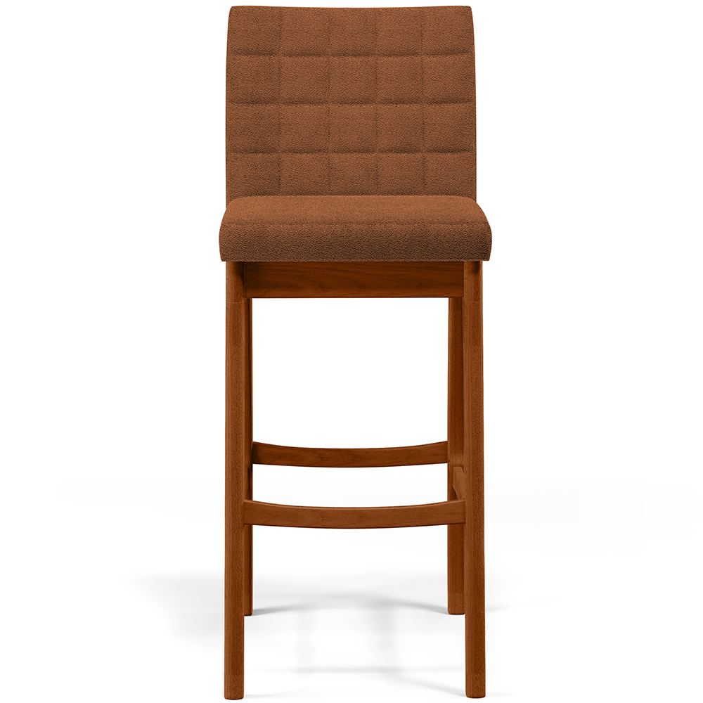 Banqueta Alta Para Cozinha Sala De Jantar Fixa Mila L02 Bouclê Terracota - Lyam Decor
