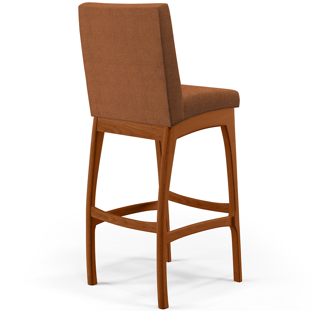 Banqueta Alta Para Cozinha Sala De Jantar Fixa Mila L02 Bouclê Terracota - Lyam Decor