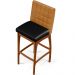 Banqueta Alta Para Cozinha Sala De Jantar Fixa Mila L02 Couríssimo Whisky Couríssimo Preto - Lyam Decor