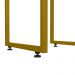 Banqueta Alta Para Cozinha Sala De Jantar Hanna L02 Dourado Linho Bege - Lyam Decor