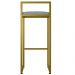 Banqueta Alta Para Cozinha Sala De Jantar Hanna L02 Dourado Suede Cinza - Lyam Decor
