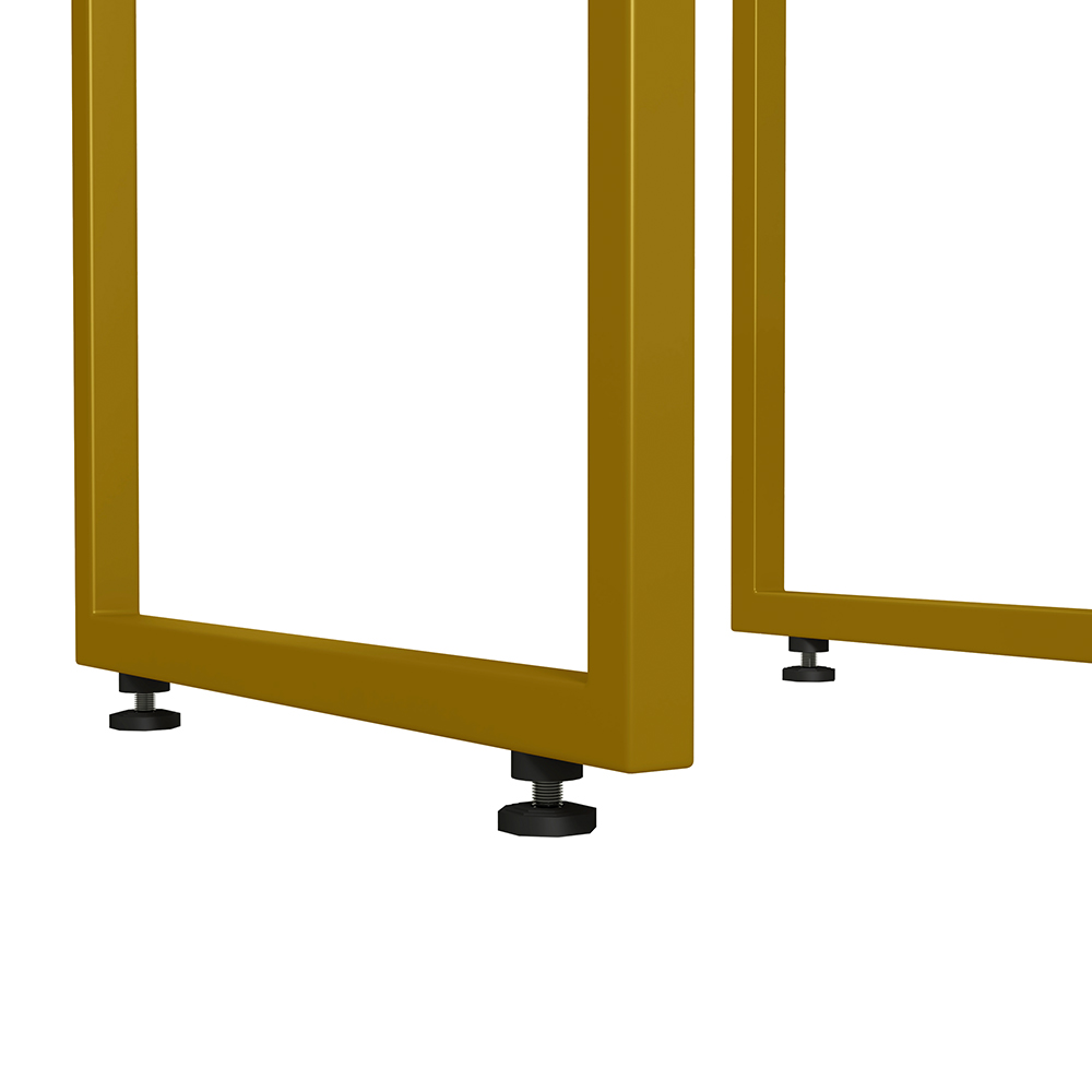 Banqueta Alta Para Cozinha Sala De Jantar Hanna L02 Dourado Suede Cinza - Lyam Decor
