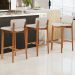 Banqueta Alta Para Cozinha Sala de Jantar Bar Dara L02 Linho Cru - Lyam Decor