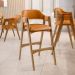Banqueta Alta Para Cozinha Sala de Jantar Bar Suran L02 Couríssimo Whisky - Lyam Decor