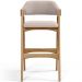 Banqueta Alta Para Cozinha Sala de Jantar Bar Suran L02 Suede Bege - Lyam Decor