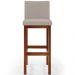Banqueta Alta Para Cozinha Sala de Jantar Fixa Alya L02 Linho Cru - Lyam Decor