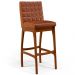 Banqueta Alta Para Cozinha Sala de Jantar Fixa Mila B04 Couríssimo Camel - Lyam Decor
