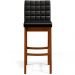 Banqueta Alta Para Cozinha Sala de Jantar Fixa Mila B04 Couríssimo Preto - Lyam Decor