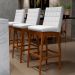 Banqueta Alta Para Cozinha Sala de Jantar Fixa Mila B04 Facto Branco Fosco - Lyam Decor