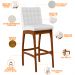 Banqueta Alta Para Cozinha Sala de Jantar Fixa Mila B04 Facto Branco Fosco - Lyam Decor