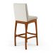 Banqueta Alta Para Cozinha Sala de Jantar Fixa Mila B04 Linho Champagne - Lyam Decor
