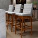 Banqueta Alta Para Cozinha Sala de Jantar Fixa Mila B04 Linho Cinza - Lyam Decor