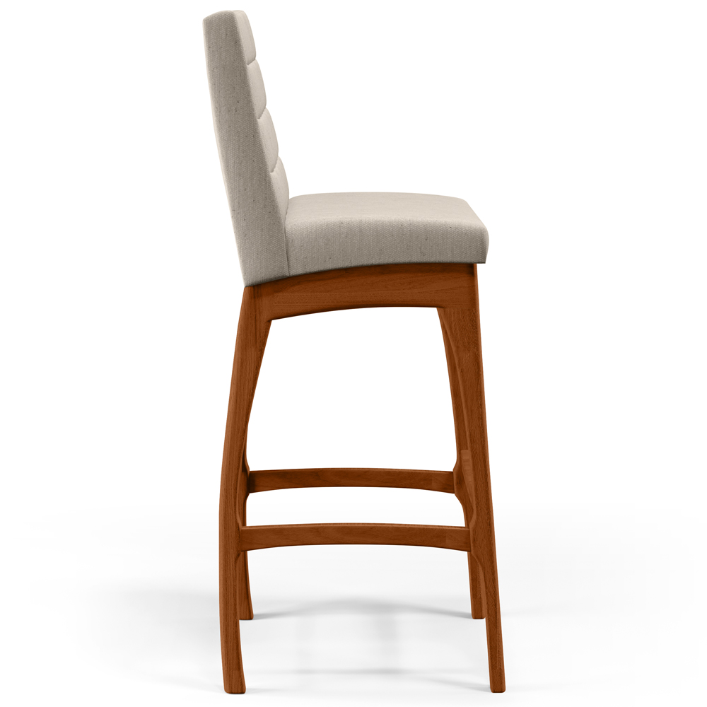 Banqueta Alta Para Cozinha Sala de Jantar Fixa Mila B04 Linho Cru - Lyam Decor