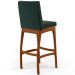 Banqueta Alta Para Cozinha Sala de Jantar Fixa Mila B04 Linho Verde Musgo - Lyam Decor