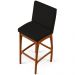 Banqueta Alta Para Cozinha Sala de Jantar Fixa Mila B04 Suede Preto - Lyam Decor