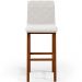 Banqueta Alta Para Cozinha Sala de Jantar Fixa Zoe B04 Bouclê Cru - Lyam Decor
