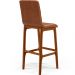 Banqueta Alta Para Cozinha Sala de Jantar Fixa Zoe B04 Couríssimo Camel - Lyam Decor
