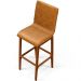 Banqueta Alta Para Cozinha Sala de Jantar Fixa Zoe B04 Couríssimo Whisky - Lyam Decor