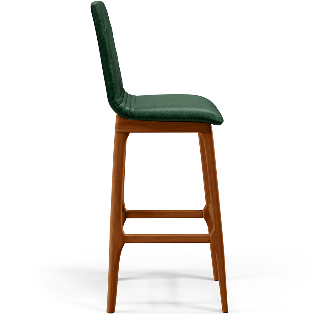 Banqueta Alta Para Cozinha Sala de Jantar Fixa Zoe B04 Facto Verde Musgo - Lyam Decor