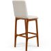 Banqueta Alta Para Cozinha Sala de Jantar Fixa Zoe B04 Linho Champagne - Lyam Decor