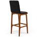 Banqueta Alta Para Cozinha Sala de Jantar Fixa Zoe B04 Linho Chumbo - Lyam Decor