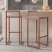 Banqueta Alta Para Cozinha Sala de Jantar Hanna L02 Bronze Linho Bege - Lyam Decor