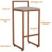 Banqueta Alta Para Cozinha Sala de Jantar Hanna L02 Bronze Linho Bege - Lyam Decor