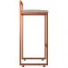 Banqueta Alta Para Cozinha Sala de Jantar Hanna L02 Bronze Linho Bege - Lyam Decor