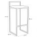 Banqueta Alta Para Cozinha Sala de Jantar Hanna L02 Bronze Linho Cinza Escuro - Lyam Decor