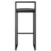 Banqueta Alta Para Cozinha Sala de Jantar Hanna L02 Preto Suede Cinza - Lyam Decor
