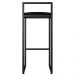Banqueta Alta Para Cozinha Sala de Jantar Hanna L02 Preto Suede Preto - Lyam Decor